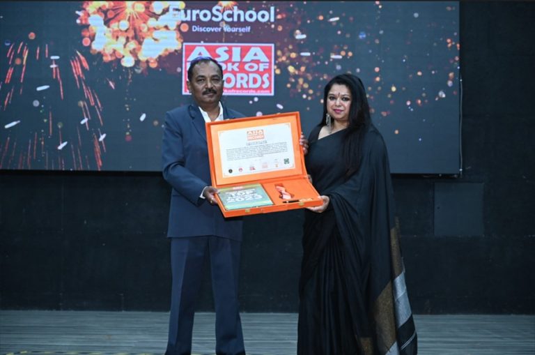  EuroSchool Kharadi Principal Sets Record at the Asia Book of Records
