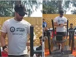  “Zainul Abedin ran on a treadmill for 12 hours, claims a world record.”