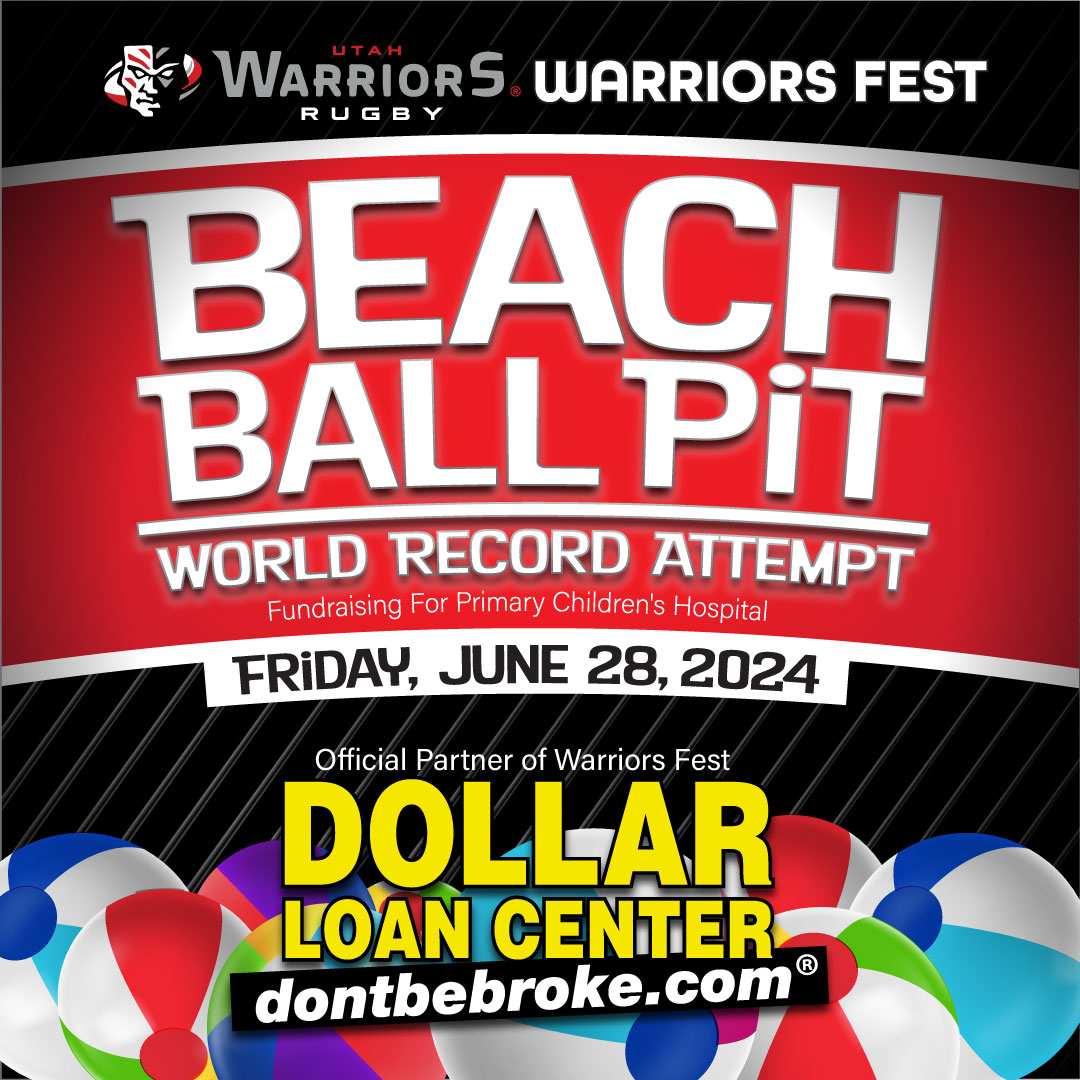  Utah Warriors and Dollar Loan Center Partner To Attempt World-Record Beach Ball Pit at Warriors Fest June 28th