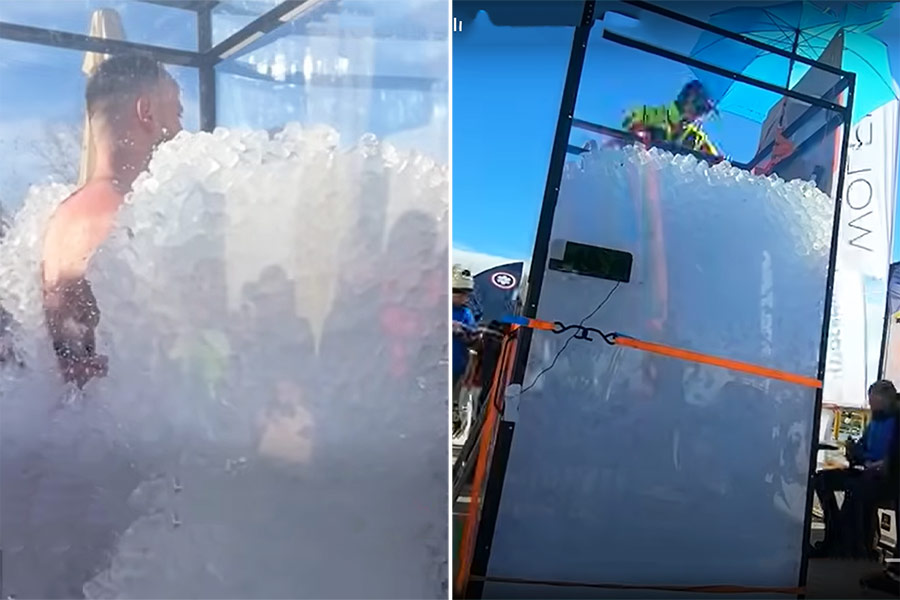  Polish man sets Guinness World Record for longest ice submersion