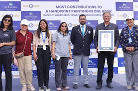  Shiv Nadar School Sets Guinness World Record with 2,232 Handprints for Water Conservation