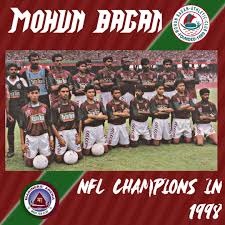  “Mohun Bagan and East Bengal: Dominating the National Football League with Three Titles Each”