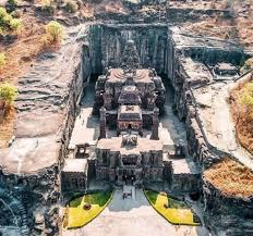  First temple constructed from a single rock – Kailasa temple at Ellora