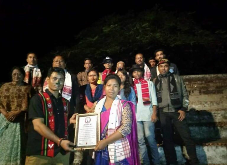  Provhati NGO Sets New Record by Lighting 204,656 Diyas to Create Assam State Map on Deepavali 2018
