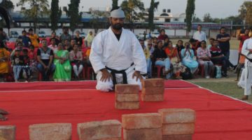  Maximum Standard Construction Bricks Broken by Forehead in One Minute