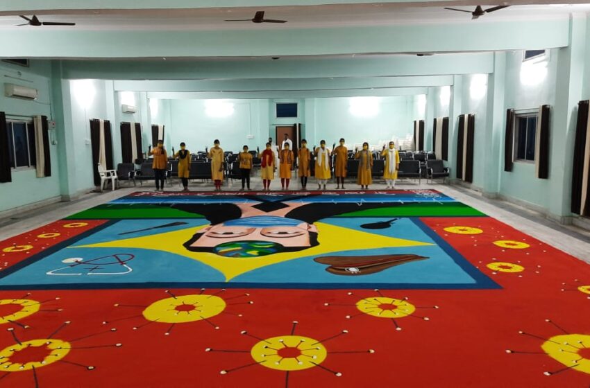  Azamgarh Artists Create Largest Rangoli Saluting Corona Warriors, Set New Record Amid Pandemic