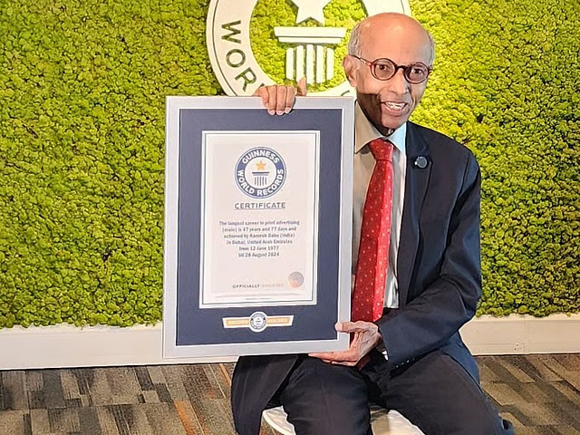  Dubai Resident Enters Guinness World Records for 47-Year Print Advertising Career