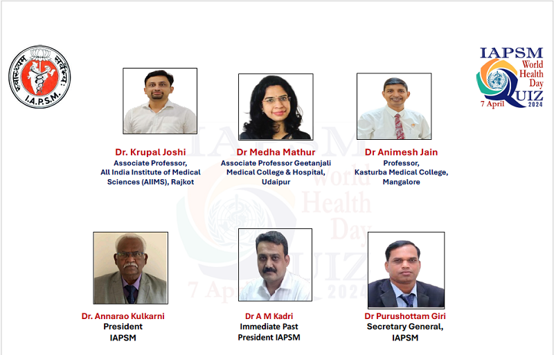  Record-Breaking Participation in National-Level Health Quiz by IAPSM on World Health Day 2024