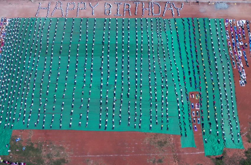  “JSS Shri Manjunatheshwara Central School Students Unite for Record-Breaking Plank Tribute”