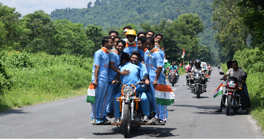  Kanai Mahanta Sets Record with Indian Flag Bike Ride on Independence Day