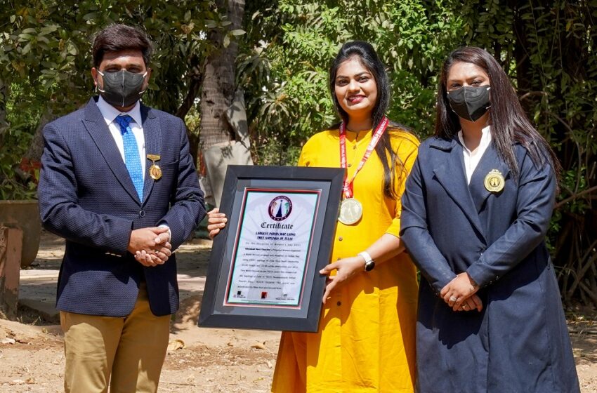  Largest Indian Map Created Using Tulsi (Basil) Tree Saplings