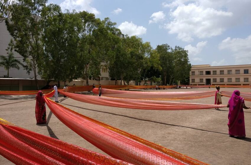  World Record Set with 1111-Meter Long Silk Saree Offered to Goddess Dagai Maa
