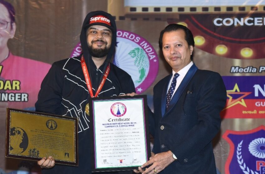  “Naushiv Varma Sets World Record with 8-Genre Music Composition for Gujarati Film ‘Tallika'”