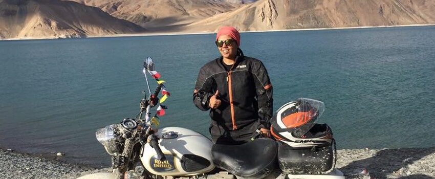  Youngest Female Rider Riya Yadav Sets New Record by Conquering Khardung La on Royal Enfield