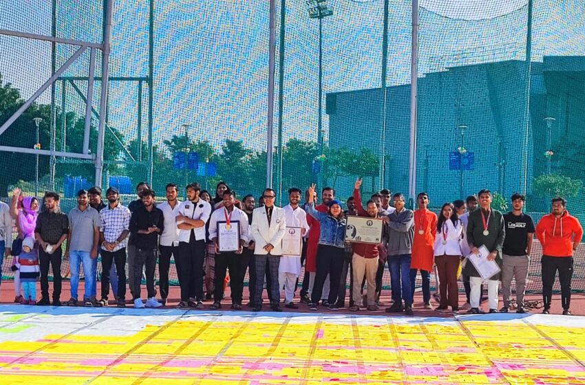  IIT Gandhinagar Sets World Record with Largest Patriotic Painting Made of 25,000 Sticky Notes