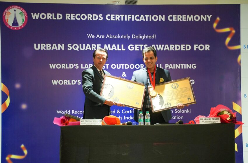  World’s Longest Indoor Wall Painting of Bollywood Superstars Sets New Record at Urban Square Mall, Udaipur