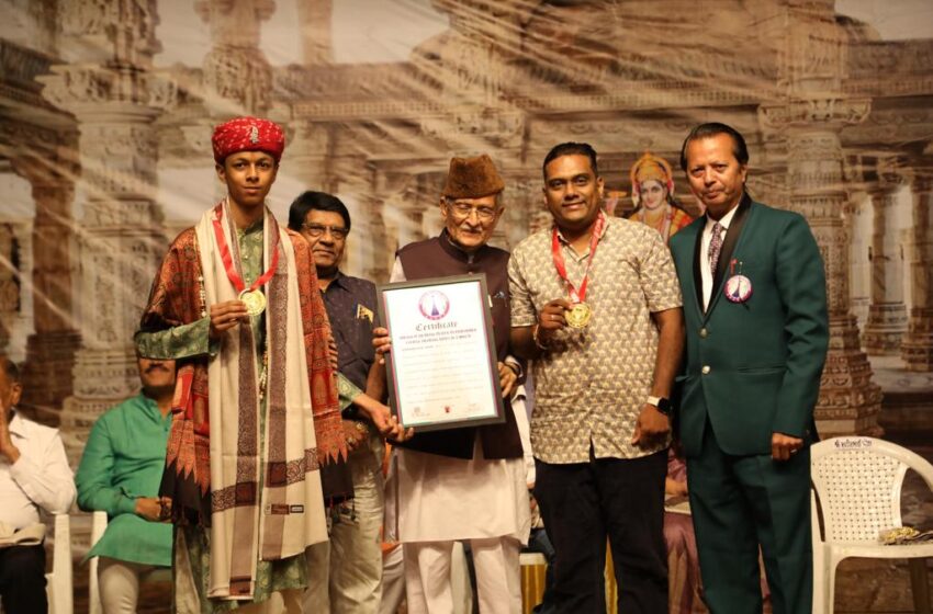  India’s Youngest Jal Tarang Prodigy Adhish Krupeshbhai Shah Sets World Record with Lightning-Fast Performance