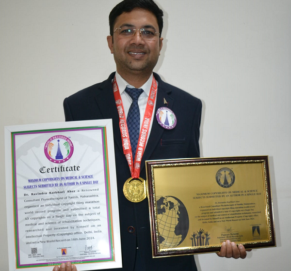  Physiotherapy Pioneer Sets World Record with 43 Copyrights Filed in a Single Day
