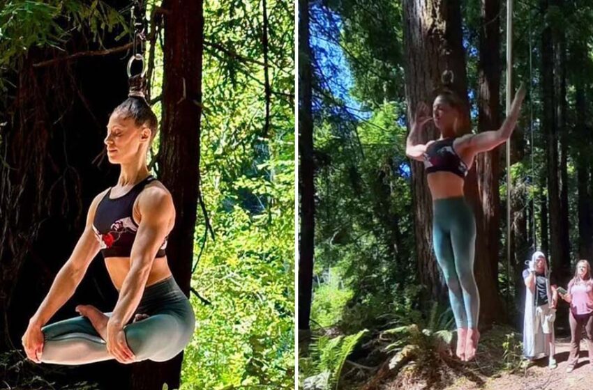  “Hair-Raising Feat: Circus Performer Breaks Decade-Old Record Hanging by Hair”