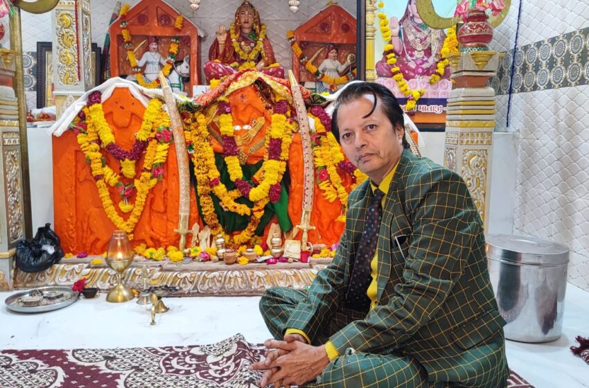  Devotees Perform Unique Water Puja at Bhagwati Shree Satiaai Mataji Temple