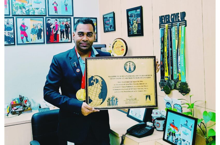  Indian Adventurer Sets World Record for Performing Surya Namaskars on Mount Kilimanjaro