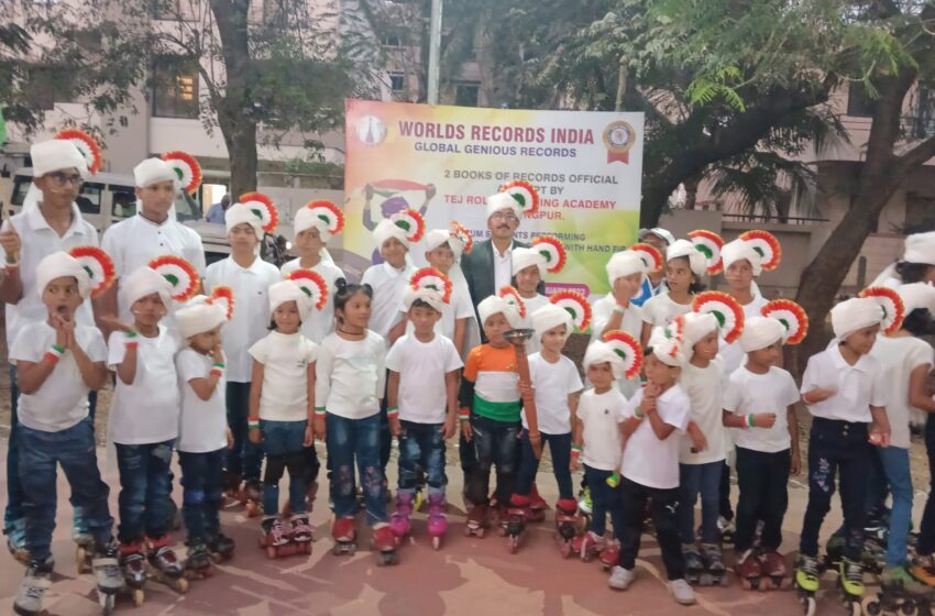  Skating for the Nation: 700+ Students Set World Record with Patriotic Torch Relay on Republic Day 2023