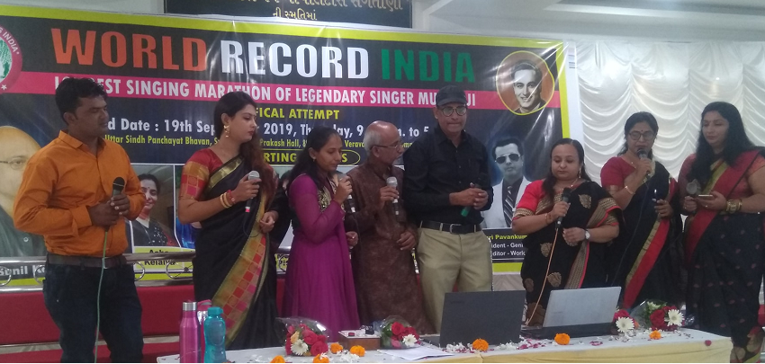  Singing Marathon Sets New Record in Tribute to Legendary Bollywood Singer Mukeshji