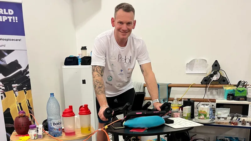  Somerset Man Attempts World Record with 280-Hour Static Bike Ride for Charity