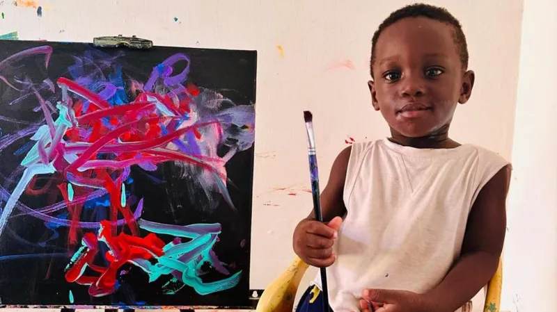  Ghanaian Toddler Crowned World’s Youngest Male Painter at Just 1 Year Old