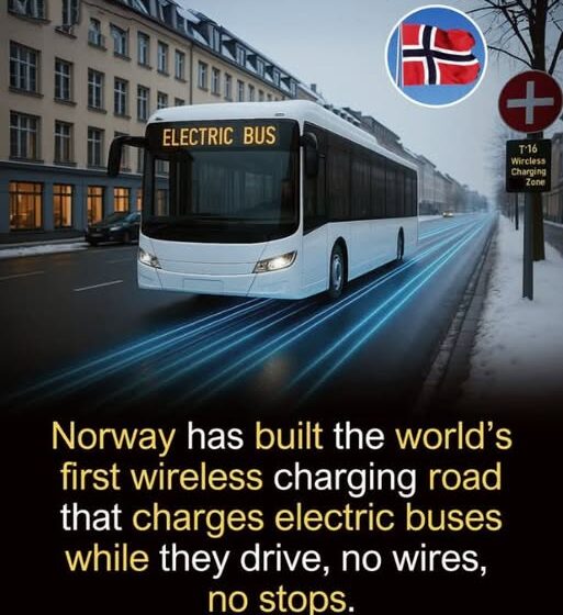  Norway Unveils World’s First Wireless Charging Road for Electric Buses