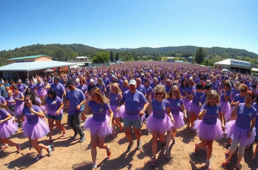  Purple Power! Over 450 Dancers Set New World Record at Showground
