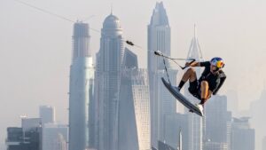 Brian Grubb Makes History with World-First Drone Wakeskate–Base Jump Combo in Dubai