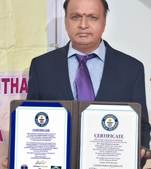  Dr. Sagi Satyanarayana sets a record of highest number of Doctorates