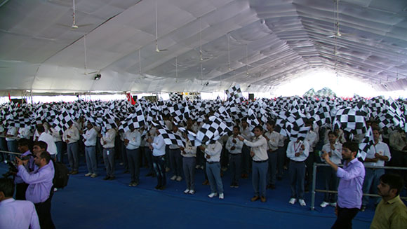  Biking Queens Set Guinness World Record with 500 People Waving Chequered Flags at Send-Off in Surat