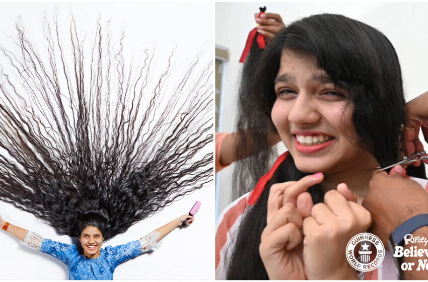  Nilanshi Patel from Gujarat Sets World Record for Longest Hair on a Teenager
