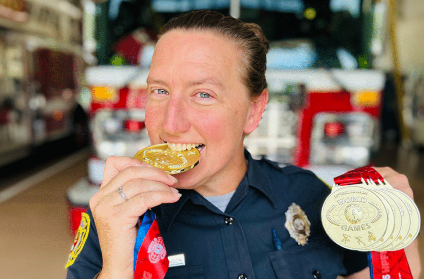  Charlotte Firefighter Makes Waves: Holly Forbes Johnson Claims Six Gold, Two World Records at World Games
