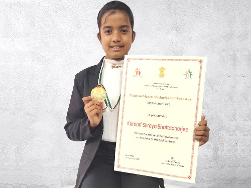  “Assam’s Shreya Bhattacharjee Honoured with Bal Puraskar for Tabla Mastery”