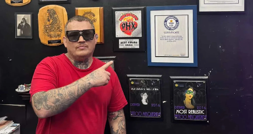  Stoke Lucero Sets Guinness World Record for Most Eyeball Tattoos on a Male Body
