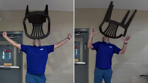  David Rush Reclaims World Record for Longest Chair Balance on Chin