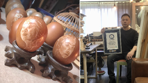 Beijing Artist Carves 1,040 Eggshells into ‘Journey to the West,’ Wins Guinness World Record