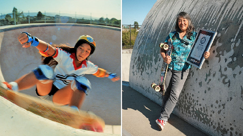  Oldest Competitive Female Skateboarder Judi Oyama Shatters Records with Daring Performance