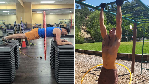 US Trainer Spins Into Record Books With Chin-Ups While Hula Hooping