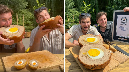  UK Duo Breaks Record with World’s Largest Scotch Egg Weighing 7.81 kg