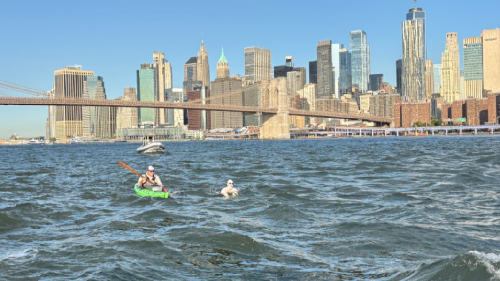  Michael Moreau Swims Into Guinness World Records With Handcuffed Manhattan Marathon