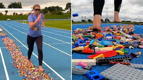  New Zealander Breaks World Record by Running 100m Barefoot on LEGO®