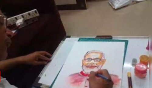  Guinness Record Holder Gifts Unique Sindoor Artwork to PM Modi on 75th Birthday