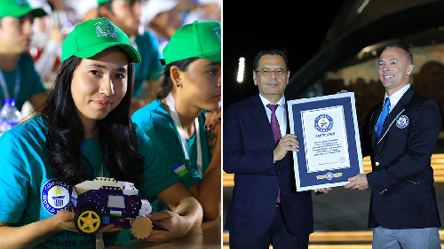  “Tashkent Students Break World Record with 1,946 Robots Assembled Simultaneously”