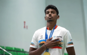 “Anandkumar Velkumar Makes History with India’s First 1000m Sprint Gold”