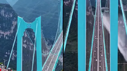  China Unveils World’s Tallest Bridge Featuring a Coffee Shop at the Summit