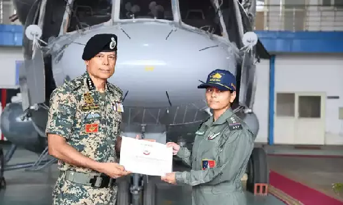  Inspector Bhawna Chaudhary Becomes First Woman Flight Engineer in BSF Air Wing